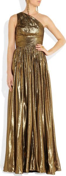 michael kors gold evening gown